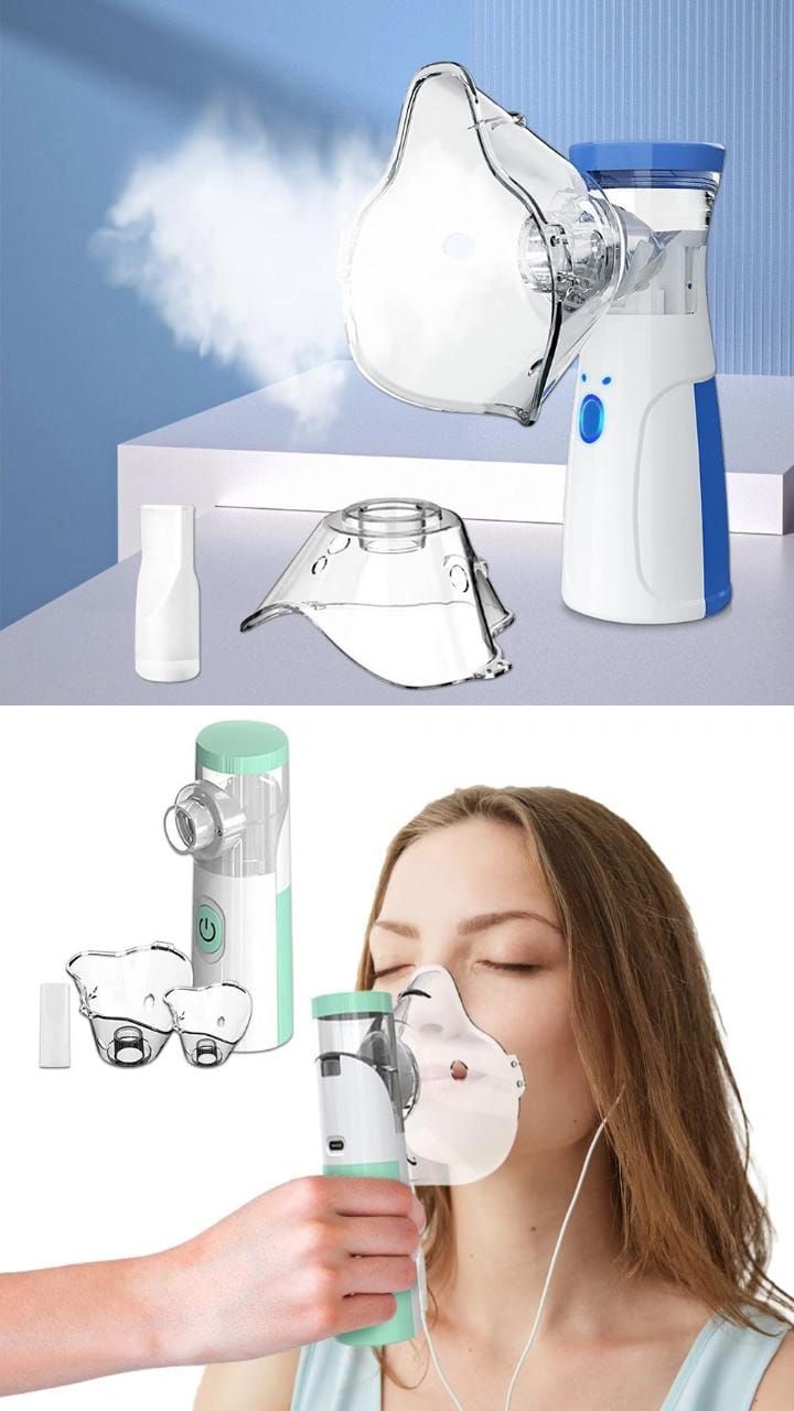 Portable Mesh Nebulizer – Silent Ultrasonic Vaporizer for Asthma, Cold & Cough Relief