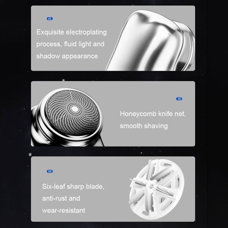 Mini Portable Electric Shaver for Men – USB Rechargeable Travel Beard Trimmer with Stainless Steel Blades