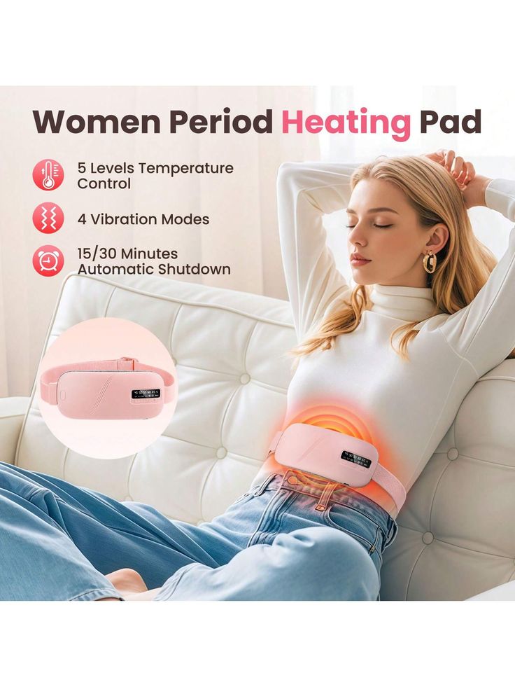 Menstrual Heating Pad for Period Pain Relief – Reusable, Electric Hot Pad for Cramps