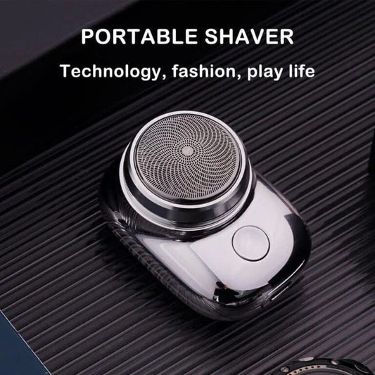 Mini Portable Electric Shaver for Men – USB Rechargeable Travel Beard Trimmer with Stainless Steel Blades
