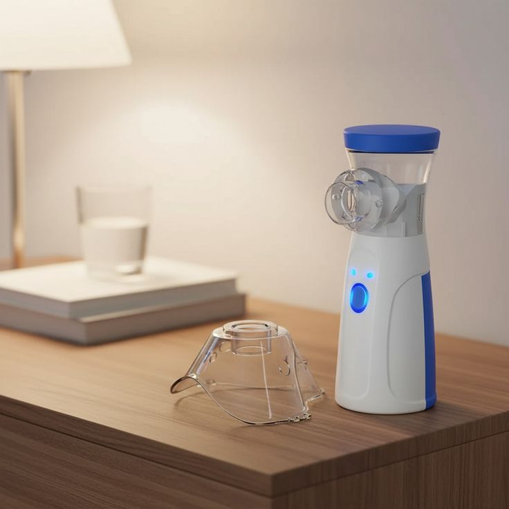 Portable Mesh Nebulizer – Silent Ultrasonic Vaporizer for Asthma, Cold & Cough Relief